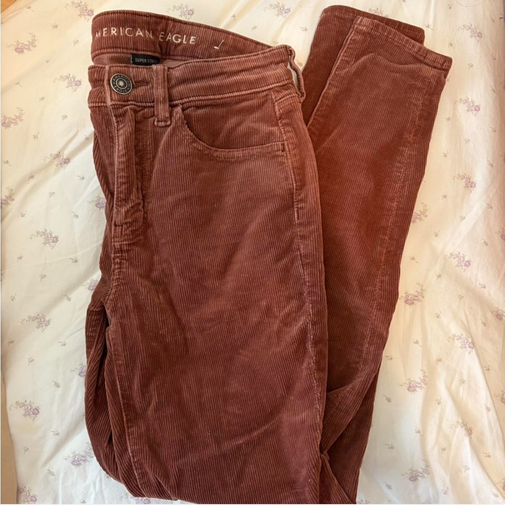 American Eagle Outfitters Women's High Rise Corduroy Jeans - Rust